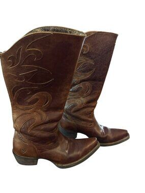 Ariat Lyric Brown Leather Sandstorm Cowboy Boots Size 8B